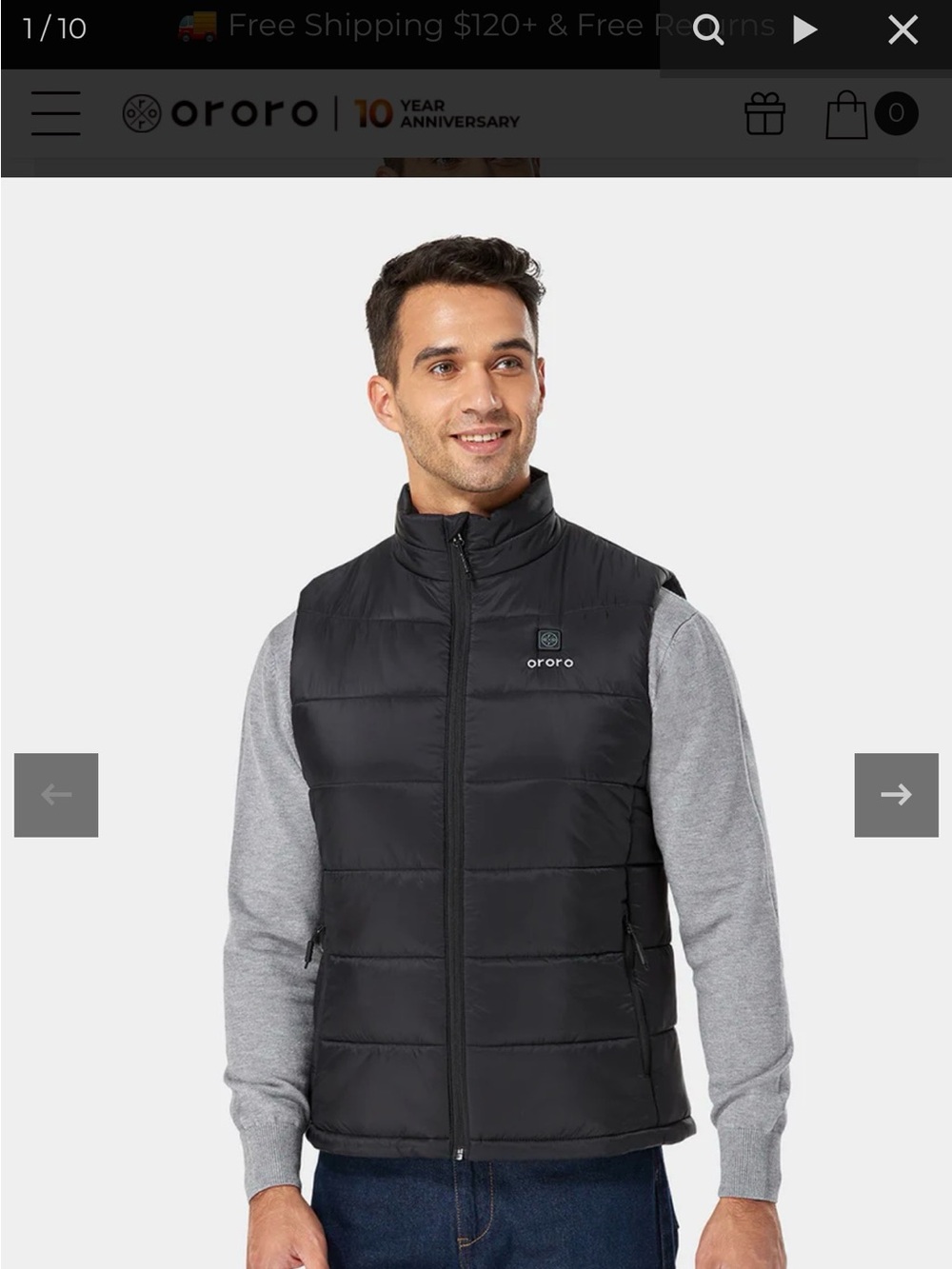 Ororo Heated Apparel VEST - Brand New